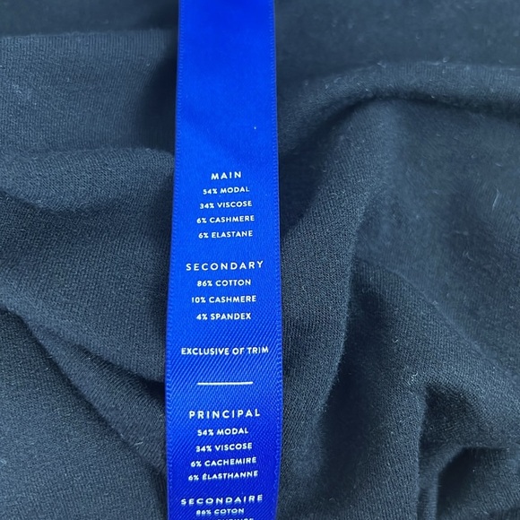 Kit and ace cashmere modal blend long sleeve top black size small vneck pullover - Picture 6 of 6